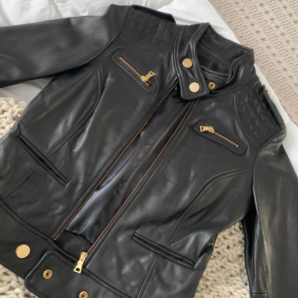 Black leather jacket - Picture 3 of 7